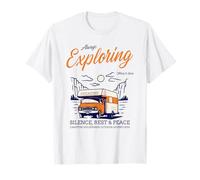 Always Exploring Silence Rest Peace (Nature Camping Graphic) T-Shirt
