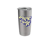Always Extra Fun Down Syndrome Awareness Walk Ribbon Meme Stainless Steel Insulated Tumbler