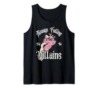Always Falling for The Villains Gothic Heart Romance Art Tank Top