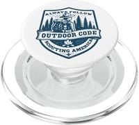 Always Follow The Outdoor Code Retro Scouting Sustainability PopSockets PopGrip for MagSafe
