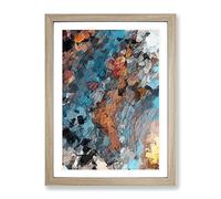 Always Forever Abstract Framed Print for Living Room Bedroom Home Office Décor, Wall Art Picture Ready to Hang, Oak A3 Frame (34 x 46 cm)