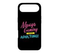 Always Gaming NEVER Adulting Funny Gamer Dad and Mom Gamers Case for iPhone Air