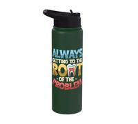 Always Getting to The Root of The Problem Funny Dentist Stainless Steel Insulated Water Bottle