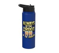 Always Getting to The Root of The Problem Funny Dentist Stainless Steel Insulated Water Bottle