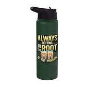 Always Getting to The Root of The Problem Funny Dentist Stainless Steel Insulated Water Bottle