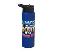 Always Getting to The Root of The Problem Funny Dentist Stainless Steel Insulated Water Bottle