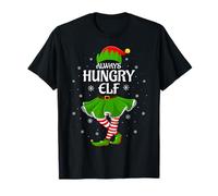 Always Hungry Elf Christmas Family Girl Women Elf Squad Xmas T-Shirt