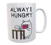 Always Hungry Mug Cat Rice Mug - Funny Mugs Novelty Gifts for Mum Dad Men Women Friend Coffee Tea Hilarious Sarcasm Joke