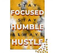 Always Hustle 1000-Piece Puzzle for Adults, 38x26cm/1000pcs, White Pieces for Organised Sorting; for An Enjoyable Break at The Table