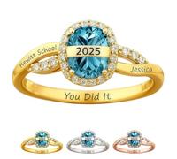 Always In My Heart, Personalized Birthstone Memorial Ring Custom Name for Mom, Stainless Steel Engraved Date Memorial Ring for Loss Loved One, Mothers Day Gift from Daughter Son