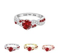 Always In My Heart, Personalized Birthstone Ring, Loss of a Loved One, Custom Name Date Rings for Women, Engraved Angel Memorial Rings for Women, Sympathy Gift for Loss of Husband Mom Dad Love