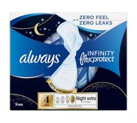 Always Infinity Flex Protect Size 4 Pads Secure Night With Wings