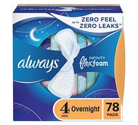 always infinity Flexfoam, Size 4, Overnight, 26 Pads, pack of 3.