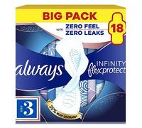 Always Infinity FlexProtect Sanitary Towels Night (Size 3) with Wings 18 Pads