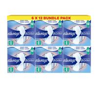 Always Infinity FlexProtect Sanitary Towels, Size 1 Normal, 6 Packs of 12 Count,