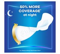 Always Infinity FlexProtect Sanitary Towels, Size 4 Secure Night, 9