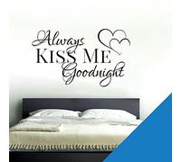 Always Kiss Me Goodnight - Love Quote Decal Wall Sticker [XLarge] [Ocean]