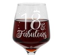 Always Looking Good 18th Birthday Gift For Women - Fabulous Engraved Large 400ml Ladies Wine Glass - Elegant Stemmed Laser Etched Present For 18 Year Old