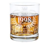 Always Looking Good 28th Birthday Gift for Men Vintage 1998 Aged to Perfection Engraved Whiskey Glass Present for 28 Year Old Etched Whisky Bourbon Scotch Lowball Tumbler Glasses