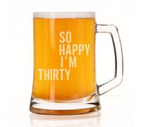 Always Looking Good 30th Birthday Beer Stein Gift for Him or Her - Funny Engraved Beer Mug Present - Novelty Birthday Gift Keepsake - So Happy I'm Thirty Design - 500ml