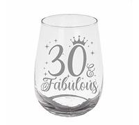 Always Looking Good 30th Birthday Gifts for Women 30 & Fabulous Engraved stemless Gin Glass Present for 30 Year Old Ladies stemless Gin Glass Laser Engraved Elegant stemless 30th Gin Glass