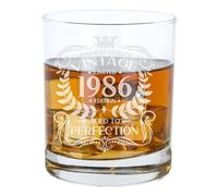 Always Looking Good 39th Birthday Gift for Men Vintage 1986 Aged to Perfection Engraved Whiskey Glass Present for 39 Year Old Etched Whisky Bourbon Scotch Lowball Tumbler Glasses
