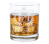Always Looking Good 55th Birthday Gift for Men Vintage 1971 Aged to Perfection Engraved Whiskey Glass Present for 55 Year Old Etched Whisky Bourbon Scotch Lowball Tumbler Glasses