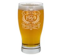 Always Looking Good 57th Birthday Gift for Men Vintage 1969 Aged to Perfection Engraved Pint Beer Glass Present for 57 Year Old Etched Cider Lager Beer Tulip Pint Glasses