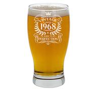 Always Looking Good 58th Birthday Gift for Men Vintage 1968 Aged to Perfection Engraved Pint Beer Glass Present for 58 Year Old Etched Cider Lager Beer Tulip Pint Glasses