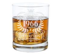 Always Looking Good 59th Birthday Gift for Men Vintage 1966 Aged to Perfection Engraved Whiskey Glass Present for 59 Year Old Etched Whisky Bourbon Scotch Lowball Tumbler Glasses