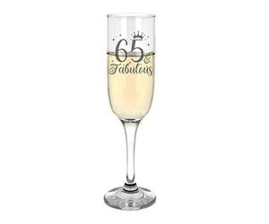 Always Looking Good 65th Birthday Gifts for Women 65 & Fabulous Engraved Champagne Flutes Present for 65 Year Old Ladies Champagne Glasses Laser Engraved Age Champagne Flute Glass