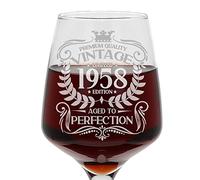 Always Looking Good 68th Birthday Gift Vintage 1958 Aged to Perfection Engraved Large Wine Glass Present for 68 Year Old Etched 400ml Wine Glass