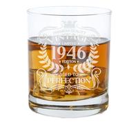 Always Looking Good 79th Birthday Gift for Men Vintage 1946 Aged to Perfection Engraved Whiskey Glass Present for 79 Year Old Etched Whisky Bourbon Scotch Lowball Tumbler Glasses