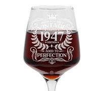 Always Looking Good 79th Birthday Gift Vintage 1947 Aged to Perfection Engraved Large Wine Glass Present for 79 Year Old Etched 400ml Wine Glass