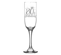 Always Looking Good 80th Birthday Gifts for Women 80 & Fabulous Engraved Champagne Flutes Present for 80 Year Old Ladies Champagne Glasses Laser Engraved Age Champagne Flute Glass