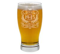 Always Looking Good 81st Birthday Gift for Men Vintage 1945 Aged to Perfection Engraved Pint Beer Glass Present for 81 Year Old Etched Cider Lager Beer Tulip Pint Glasses