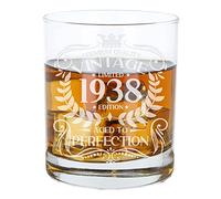 Always Looking Good 88th Birthday Gift for Men Vintage 1938 Aged to Perfection Engraved Whiskey Glass Present for 88 Year Old Etched Whisky Bourbon Scotch Lowball Tumbler Glasses