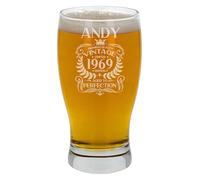 Always Looking Good Birthday Gift for Men Vintage Aged to Perfection Engraved Pint Beer Glass Present Etched Cider Lager Beer Tulip Pint Glasses (Any Year/Personalised)