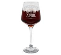 Always Looking Good Birthday Large Wine Glass Gift for Her or Him - Engraved Large Stemmed Wine Glass Present 400ml - Funny Birthday Legends are Born in April Keepsake