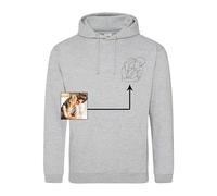 Always Looking Good Custom Embroidered Faceless Portrait Outline Hoodie - Personalised Unisex Design Custom Hoodie - Embroidered Jumper for Men and Women - Matching Couples Gifts Hooded Sweatshirt
