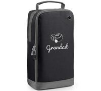 Always Looking Good Embroidered Black Lawn Bowls Shoe Bag for Grandad - Personalised Bowling Bag