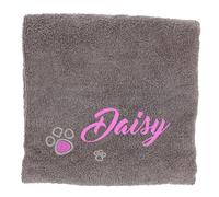 Always Looking Good Embroidered Personalised Dog Towel Super Absorbent Drying Dog Towel New Puppy Gifts Pet Presents… (Medium, Light Grey)