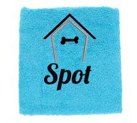 Always Looking Good Embroidered Personalised Dog Towel Super Absorbent Drying Dog Towel New Puppy Gifts Pet Presents… (Large, Turquoise)