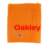 Always Looking Good Embroidered Personalised Dog Towel Super Absorbent Drying Dog Towel New Puppy Gifts Pet Presents (Medium, Orange)