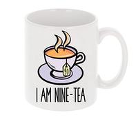Always Looking Good I Am Nine-Tea Funny 90th Birthday Mug Gift for Tea Lovers 11oz Tea Cup 90th Birthday Gifts for Women or Men Funny Novelty Mug for Best Friend