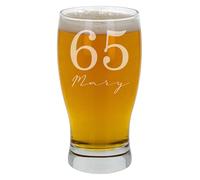 Always Looking Good Personalised 65th Birthday Pint Glass with Name, 580ml Personalised Glass, Laser-Engraved Gifts for Boys, Durable Beer Glass for Mens Birthday Gifts