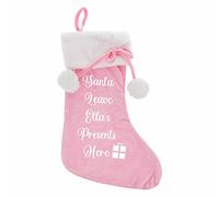 Always Looking Good Personalised Baby's 1st Christmas Stocking Sentimental Keepsake Gift Baby Blue Xmas Stocking Baby Pink Christmas Decoration Personalised First Christmas Stocking (Pink)