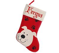 Always Looking Good Personalised Christmas Stocking For Pets Dogs Embroidered Personalised with any Pets Name Xmas Stocking for Dogs with Dogs Head Design