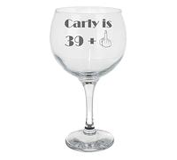 Always Looking Good Personalised Engraved 40th Middle Finger Gin Glass Fortieth Birthday Gift with Personalised with Any Name - Rude Funny Novelty Gin Glass Gift for Men and Women (Empty Glass)