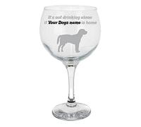 Always Looking Good Personalised Engraved Beagle Gin Glass Gift for Dog Lovers Laser Engraved with Name Its Not Drinking Alone if The Dog is Home (Empty Glass)